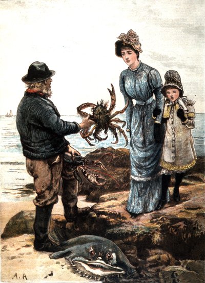 Crab Fishing on the English Coast by Unbekannter Künstler