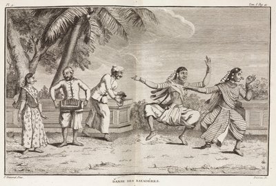 Dancers and musicians, India by Unbekannt