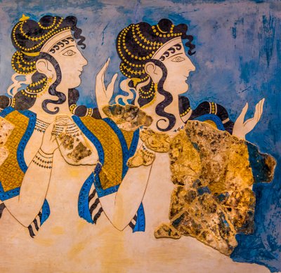 Detail, Fresco of the Three by Unbekannter Künstler