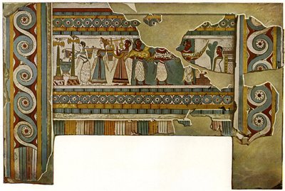 Detail from a painted sarcophagus by Unbekannter Künstler