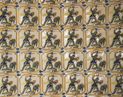 Detail of a tiled wall by Unbekannt