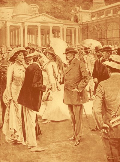 Edward VII at the springs in Marienbad by Unbekannter Künstler