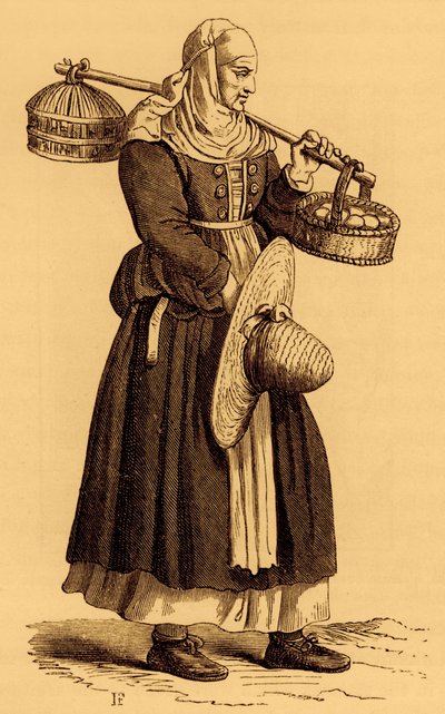Egg Seller by Unbekannter Künstler