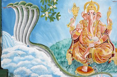 Elephant-headed Hindu God Ganesh, Kathmandu, Nepal by Unbekannt