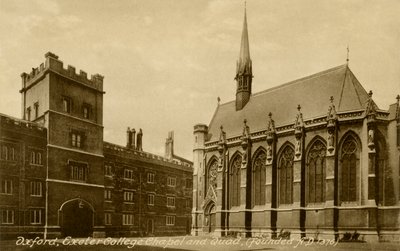Exeter College, Oxford by Unbekannter Künstler