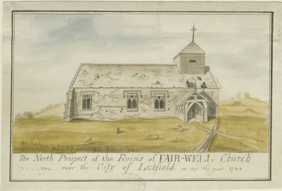 Farewell Church: coloured pen drawing, 1744 by Unbekannt