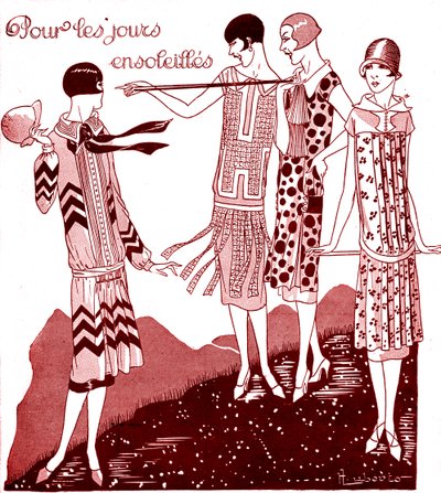 Fashion: Day Dresses in May 1925 by Unbekannter Künstler