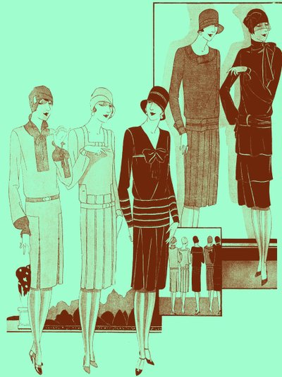 Fashion: dresses in spring 1928 by Unbekannter Künstler