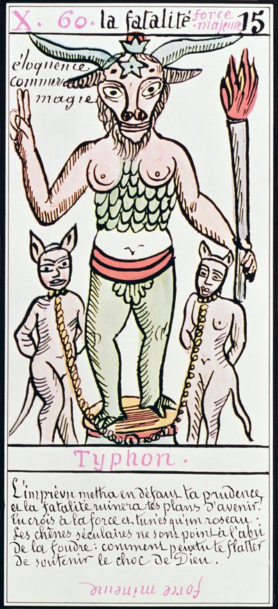 Fate, tarot card, French by Unbekannt