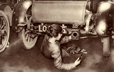 Female Mechanic During World War I by Unbekannter Künstler
