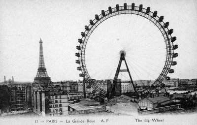 Ferris wheel, Paris - 1900 Exposition Universelle by Unbekannter Künstler