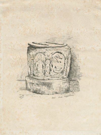 Font in Ilam Church by Unbekannt