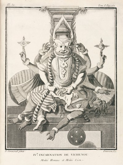 Fourth Incarnation of Vishnu, Half-Man and Half-Lion by Unbekannt