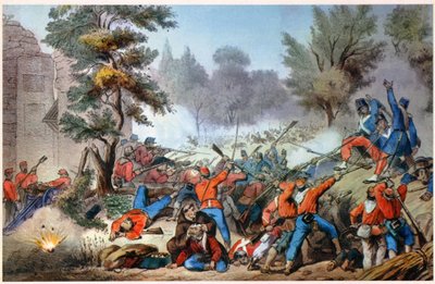Garibaldini at Sessa Combat 1860 by Unbekannter Künstler