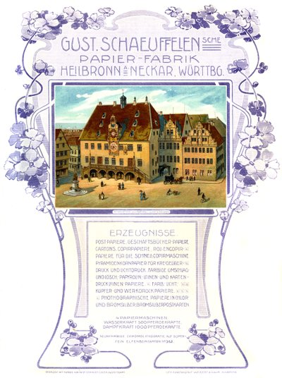German Advert for Paper Factory by Unbekannter Künstler