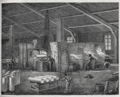 Glassmaking, c. 1880 by Unbekannter Künstler