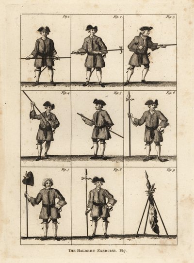 Halberd military exercises by Unbekannt