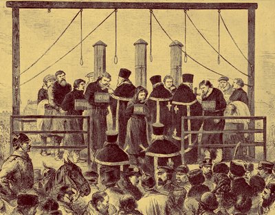 Hanging of anarchists in Russia by Unbekannter Künstler