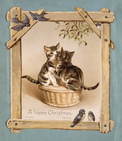 Happy Christmas Say the Kittens by Unbekannter Künstler