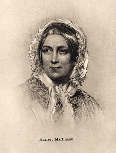 Harriet Martineau - portrait by Unbekannter Künstler