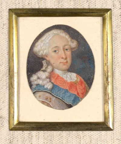 Man with White Wig and Blue-Red Sash by Unbekannter Künstler