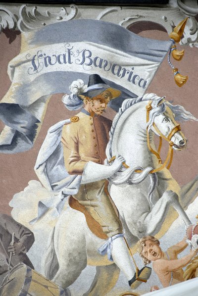 Horseback Rider, Fresco, Bavaria, Germany by Unbekannter Künstler
