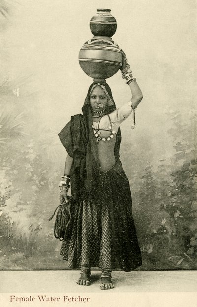 Indian water bearer by Unbekannter Künstler
