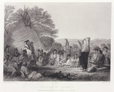 Indians in Council, North America by Unbekannt