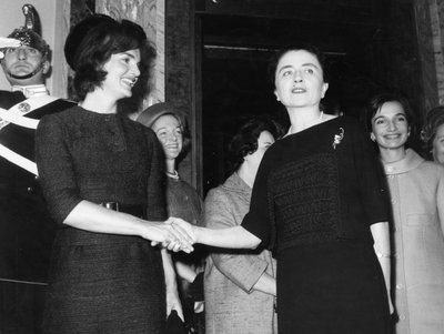 Jacqueline Kennedy with Carla Gronchi. Rome. 1962. by Unbekannt