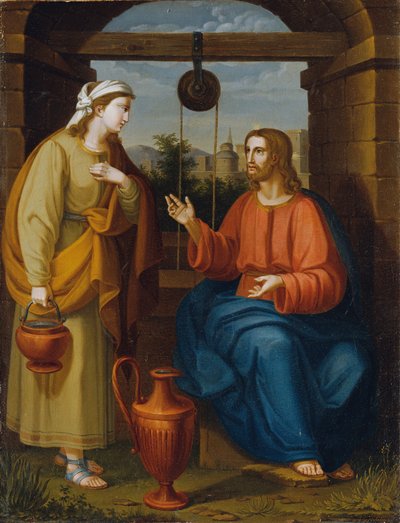Jesus and the Samaritan Woman at the Well by Unbekannter Künstler