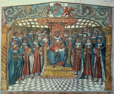 King Richard I and His Barons by Unbekannter Künstler