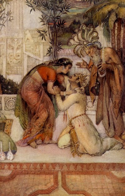 Kuvalayaswa revealing his identity to Madalasa by Unbekannter Künstler