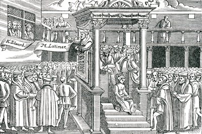 Latimer Preaching Before Edward VI by Unbekannter Künstler