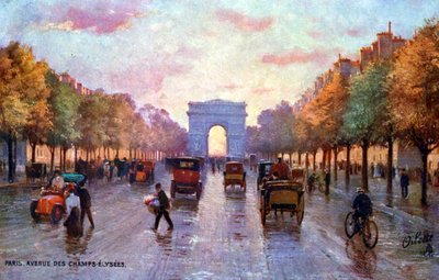 Les Champs-Élysées, Paris, c. 1900 by Unbekannter Künstler