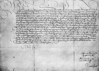 Letter from Charles V to Martin Luther by Unbekannter Künstler