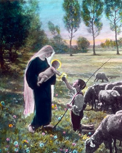 Madonna with the Shepherd Boy by Unbekannter Künstler