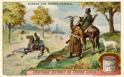 Mansi People Hunting with Falcons by Unbekannter Künstler