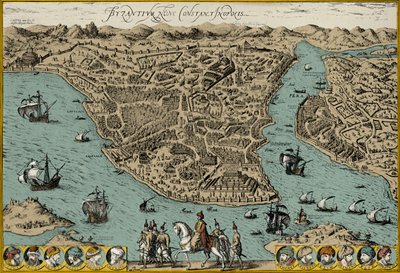 Map of Constantinople by Unbekannter Künstler