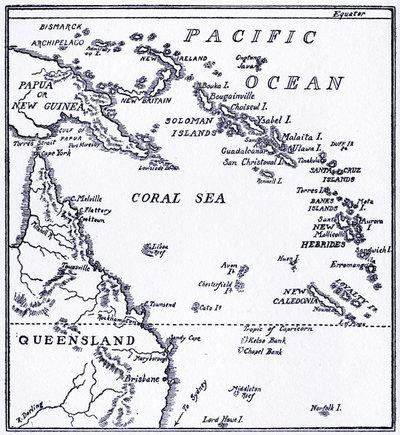 Map of Melanesia by Unbekannt