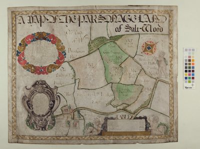 Map of the Parsonage Land of Saltwood by Alec Hunter