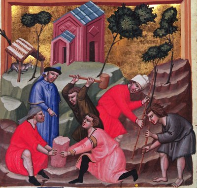 Masons and Stonecutters, c. 1300 by Unbekannter Künstler