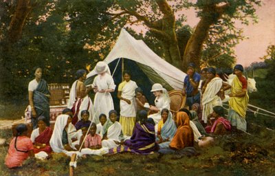 Medical tent in India by Unbekannter Künstler