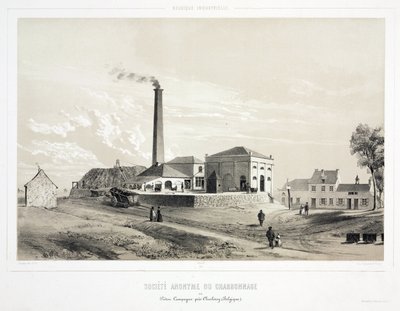 Mining, Coal Coalmining company, Pieton Campagne, Belgium by Unbekannt