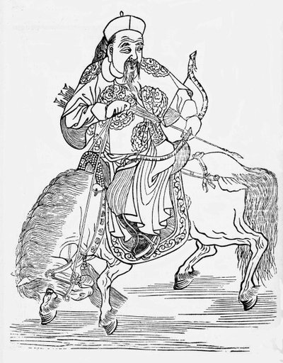 Mongol archer on horseback by Unbekannt