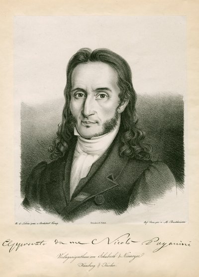 Niccolo Paganini - Portrait by Unbekannt