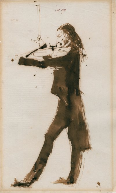 Niccolo Paganini - Portrait by Unbekannt