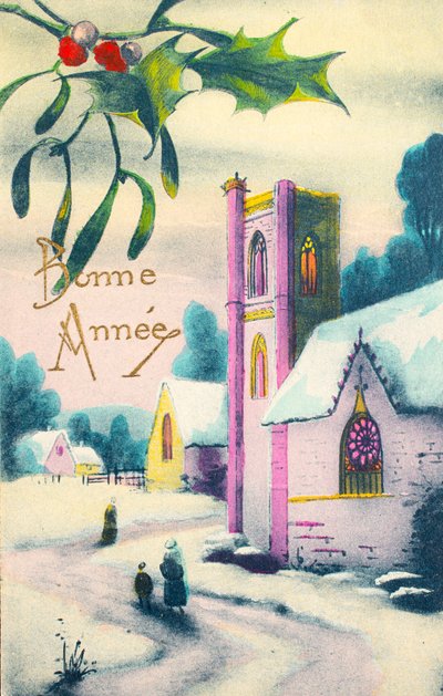 Old postcard / Happy New Year / Greetings by Unbekannt