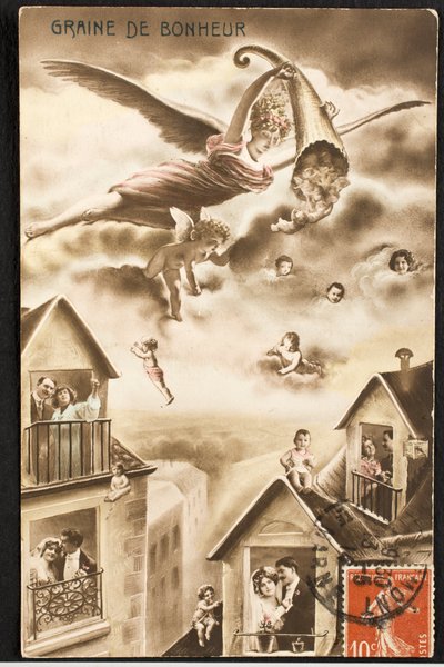 Old postcard/Seed of Happiness by William M. Timlin
