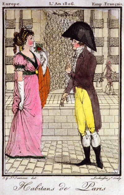 Paris inhabitants in 1806 by Unbekannter Künstler