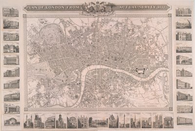 Plan of London from Actual Survey by Unbekannter Künstler